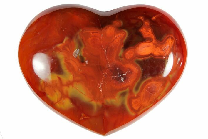 Colorful Carnelian Agate Heart #121552